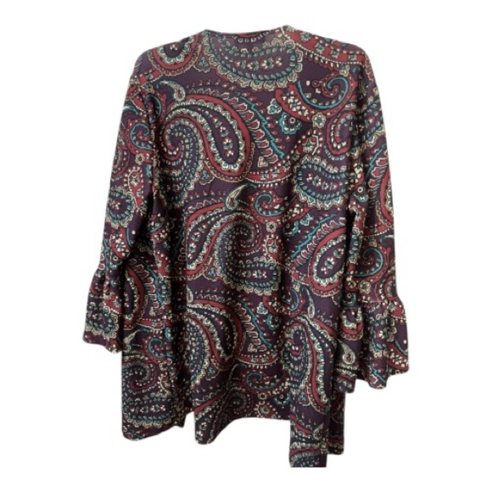 Slinky Brand Boho Style Paisley Cardigan - Picture 3 of 6